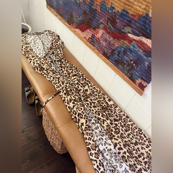 TYSA Garbo Wrap Dress in Leopard - Picture 4 of 5